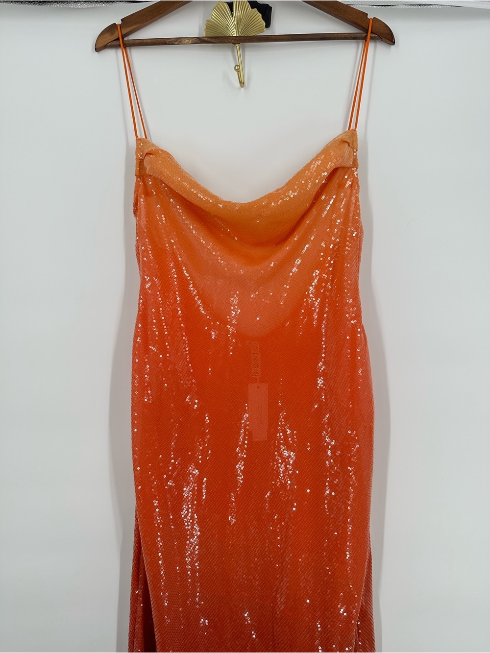 BYDEE Neomi Maxi Sol Dress Low Back Summer Sunset Shimmer Sequins Dress Size XL - Picture 6 of 16